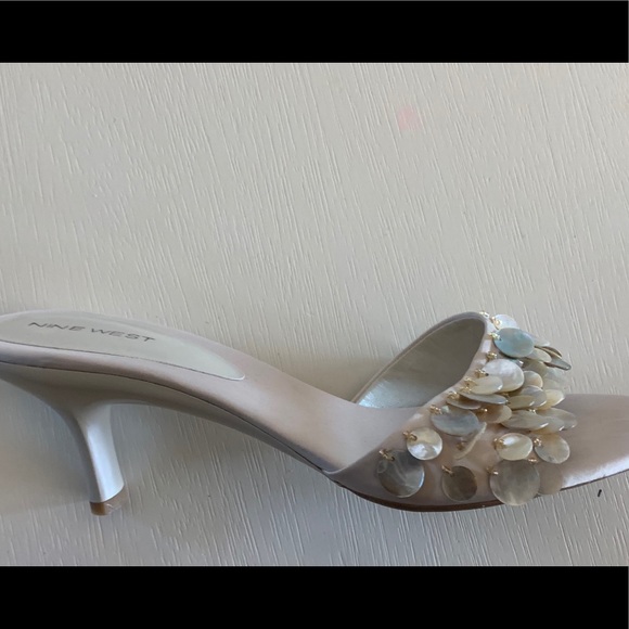 BcBgirls low heel ivory jeweled heel - Picture 2 of 2